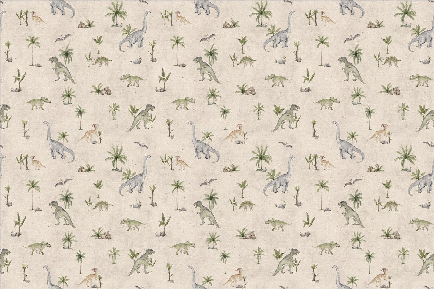Soft Beige Dinosaur Wallpaper