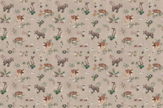 Cozy Mocha Baby Animals Wallpaper