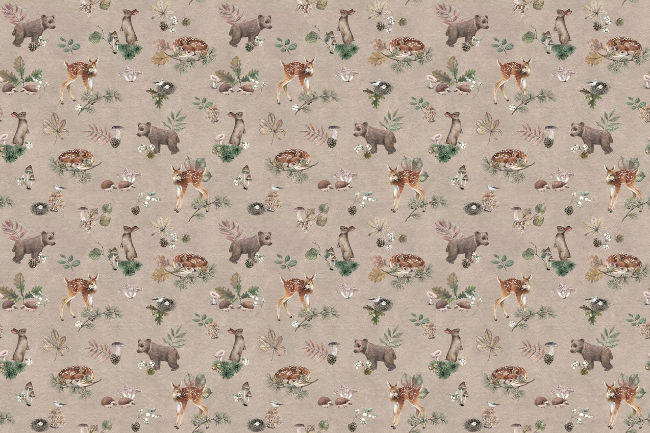 Cozy Mocha Baby Animals Wallpaper