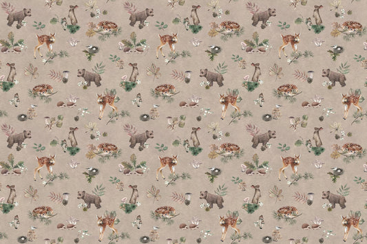 Cozy Mocha Baby Animals Wallpaper