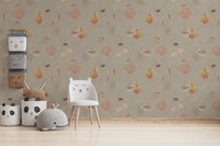 Seahorse and coral ocean wallpaper mural
