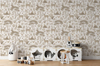 Nature-inspired wallpaper with deer
