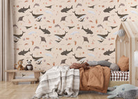 Gender-neutral ocean wallpaper design
