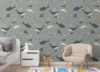 Underwater sea animal wallpaper print

