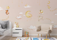 Pink Sweet dreams wallpaper for kids room - Giffywalls