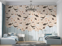 Stingray and dolphin marine wallpaper
