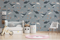 Gender-neutral ocean wallpaper theme
