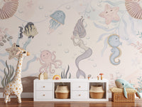 Colorful Coral Reef Mural
