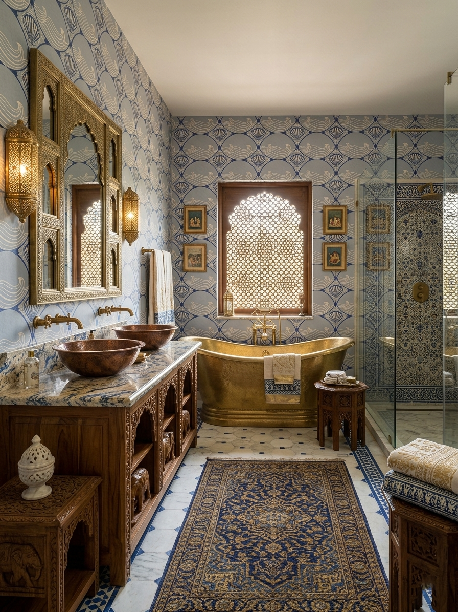 Art Deco Ocean Shells Wallpaper⁠