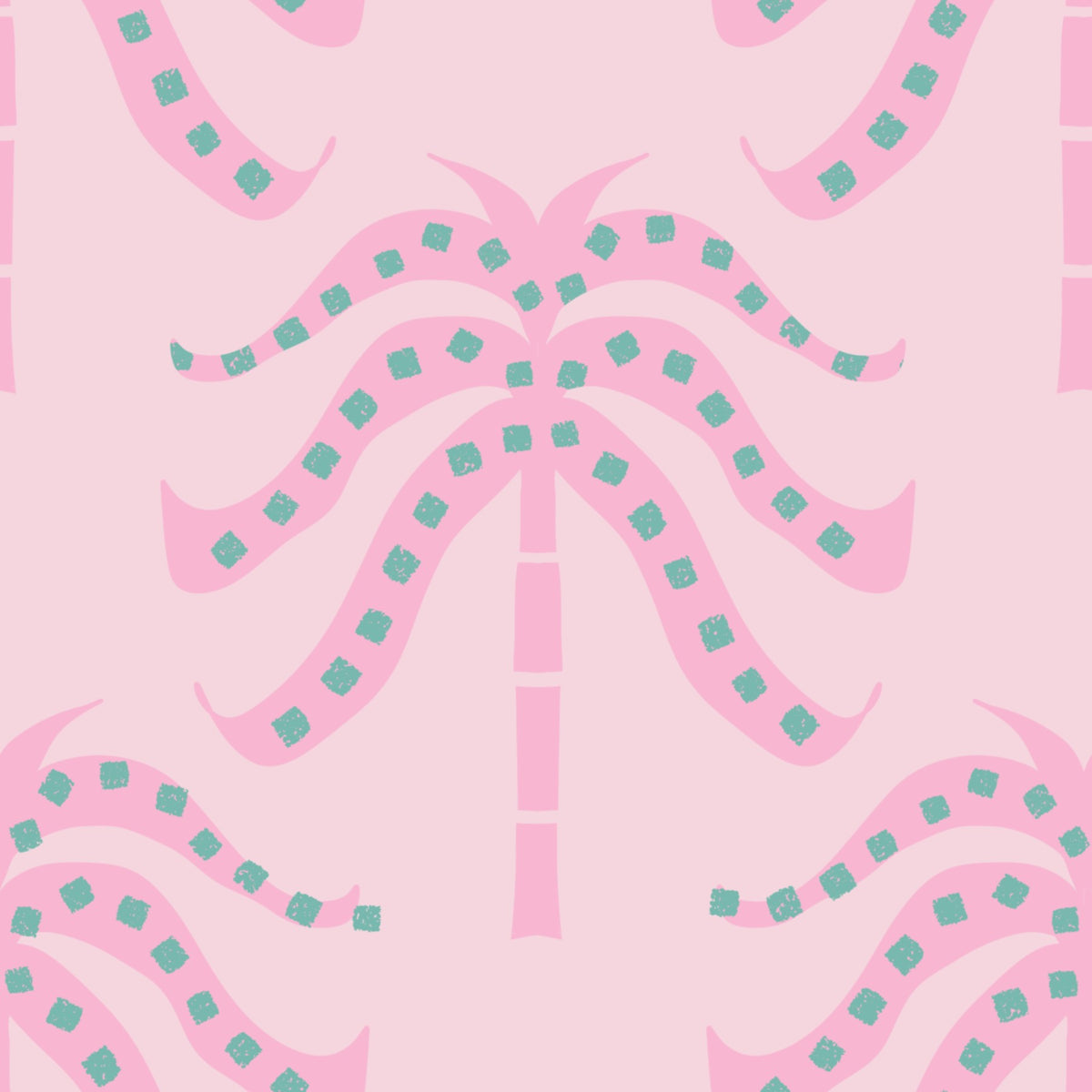 Pink Palms Wallpaper⁠ in your room — zoomed