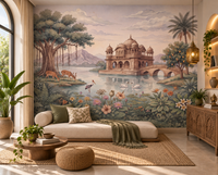 The Enchanted Lake Palace Wall Mural - RJM09