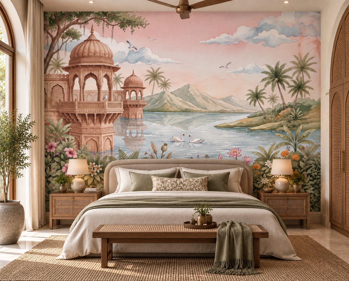 The Swan Lake Pavilion Wall Mural - RJM10