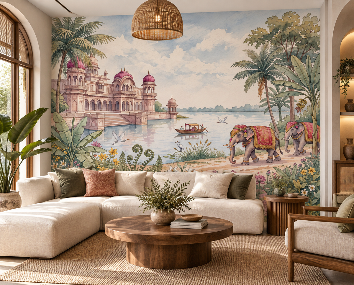 The Maharaja’s Elephant Garden  Wall Mural - RJM12