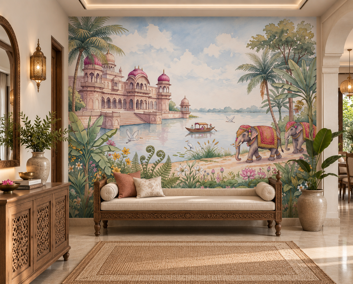 The Maharaja’s Elephant Garden  Wall Mural - RJM12