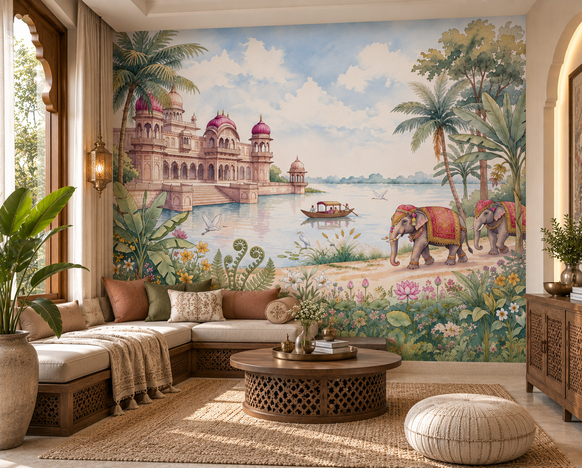 The Maharaja’s Elephant Garden  Wall Mural - RJM12