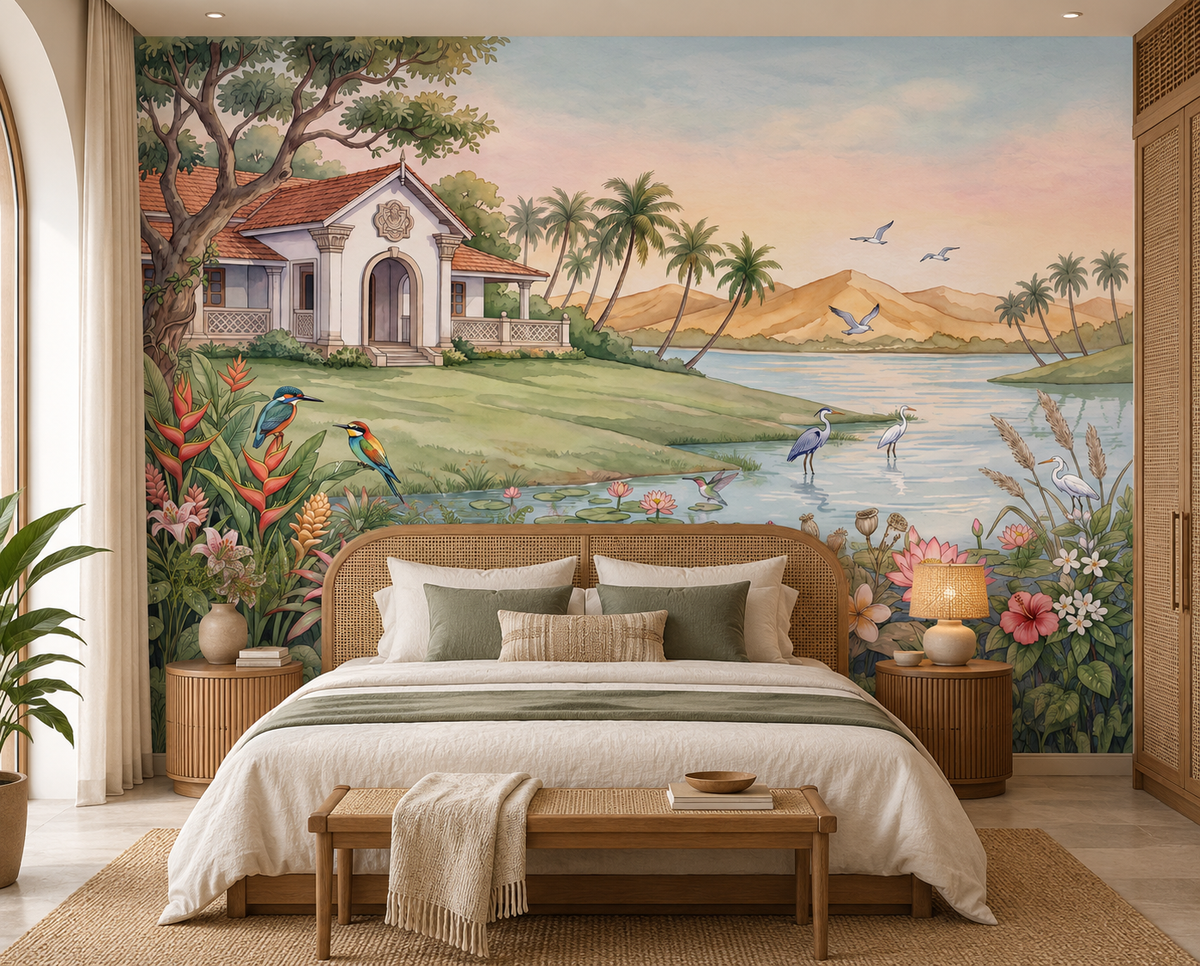 The Tropical Lake Estate Wall Mural - RJM13