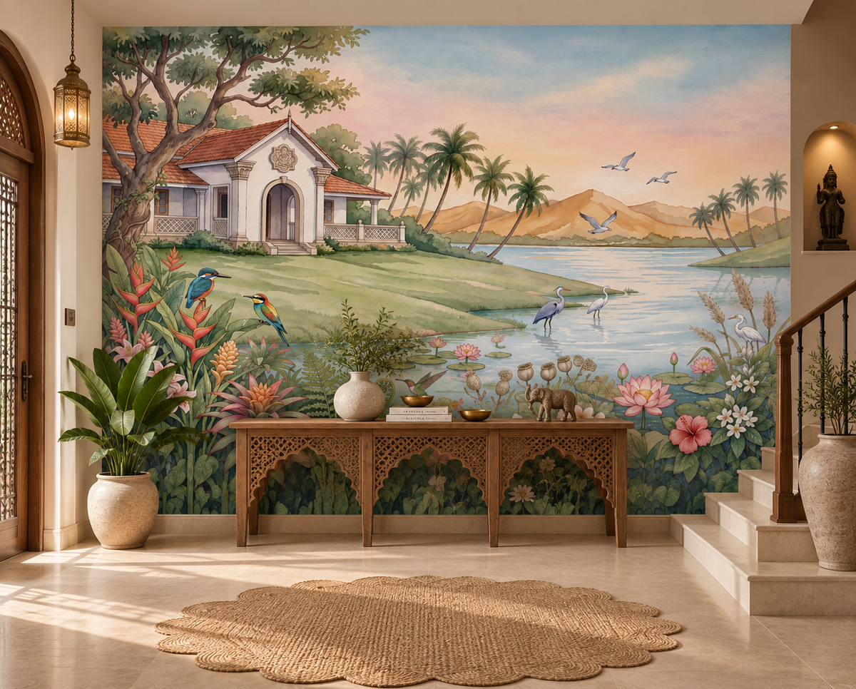 The Tropical Lake Estate Wall Mural - RJM13