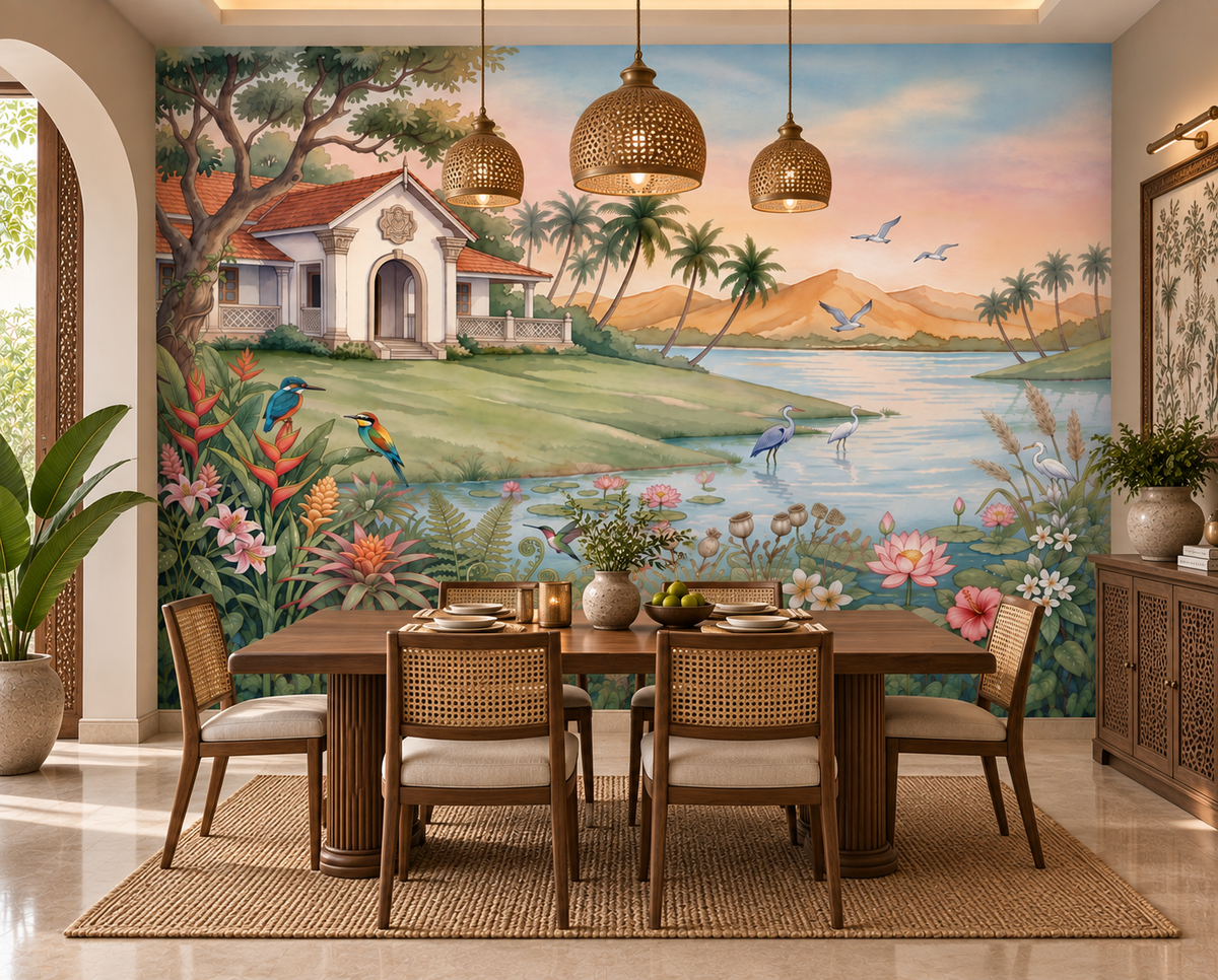 The Tropical Lake Estate Wall Mural - RJM13