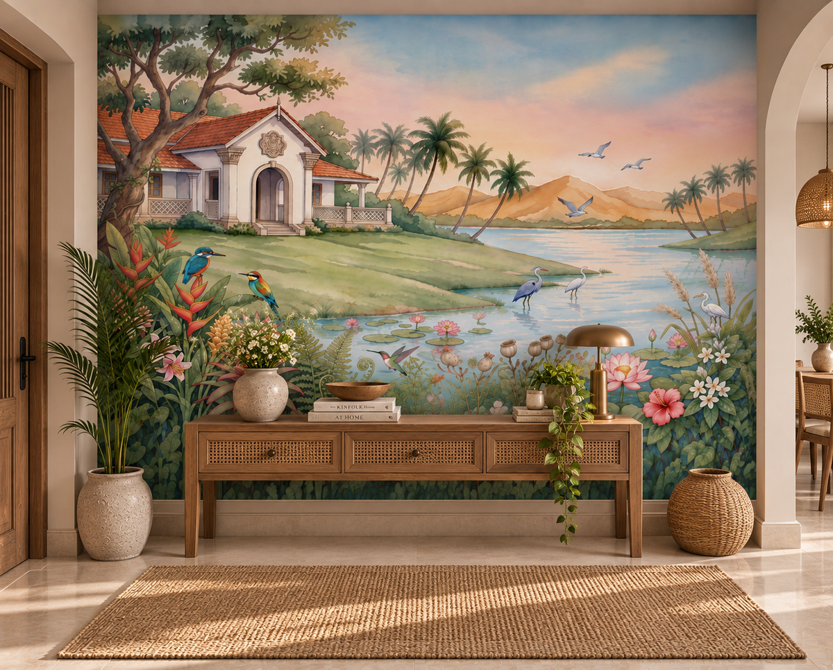 The Tropical Lake Estate Wall Mural - RJM13