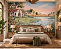The Tropical Lake Estate Wall Mural - RJM13