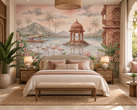 The Flamingo Lake Pavilion Wall Mural - RJM15