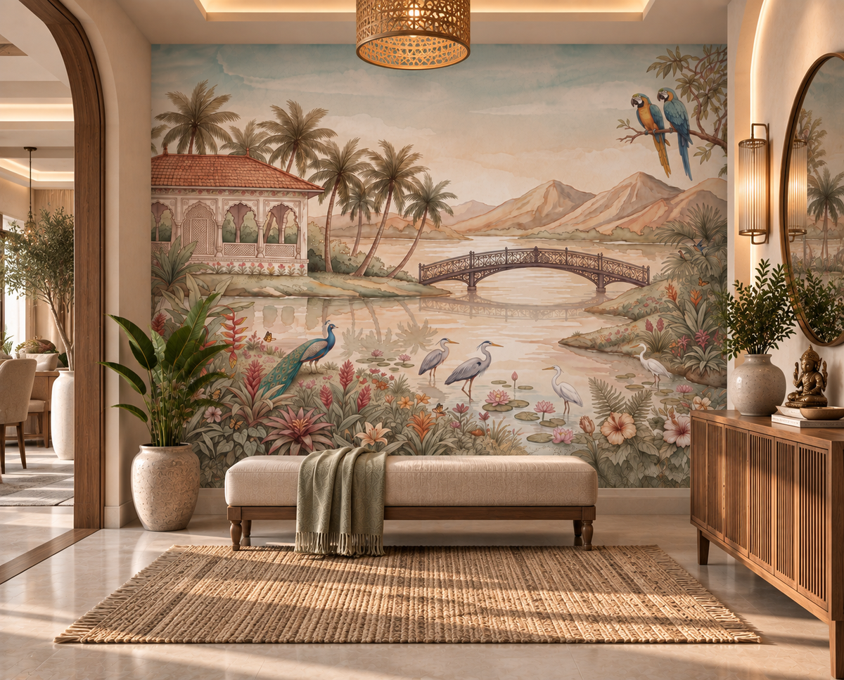 Jheel Kinara Wall Mural - RJM19