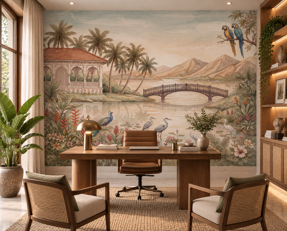 Jheel Kinara Wall Mural - RJM19