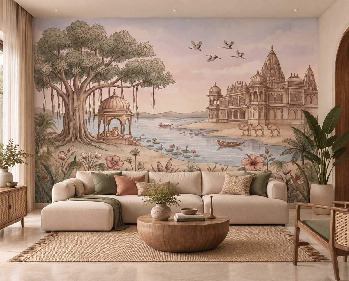 Pavitra Sarovar Wall Mural - RJM21