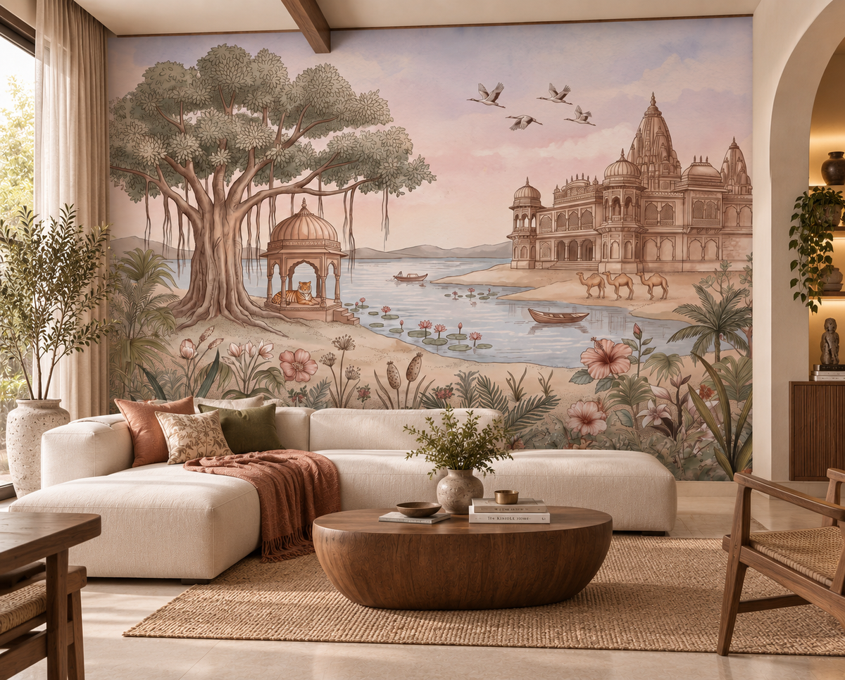 Pavitra Sarovar Wall Mural - RJM21