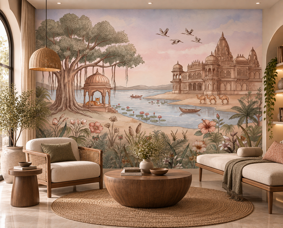 Pavitra Sarovar Wall Mural - RJM21