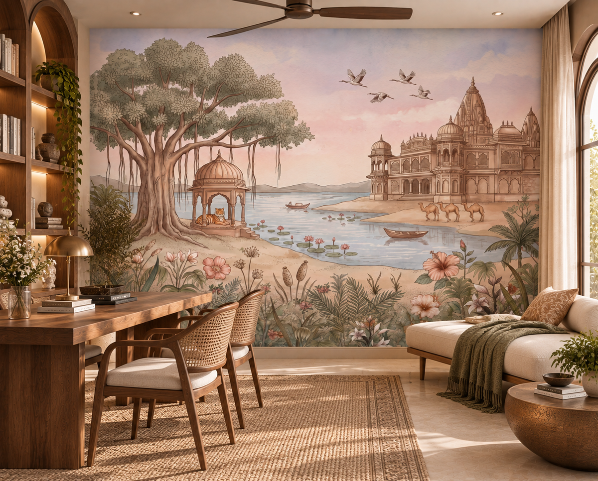 Pavitra Sarovar Wall Mural - RJM21