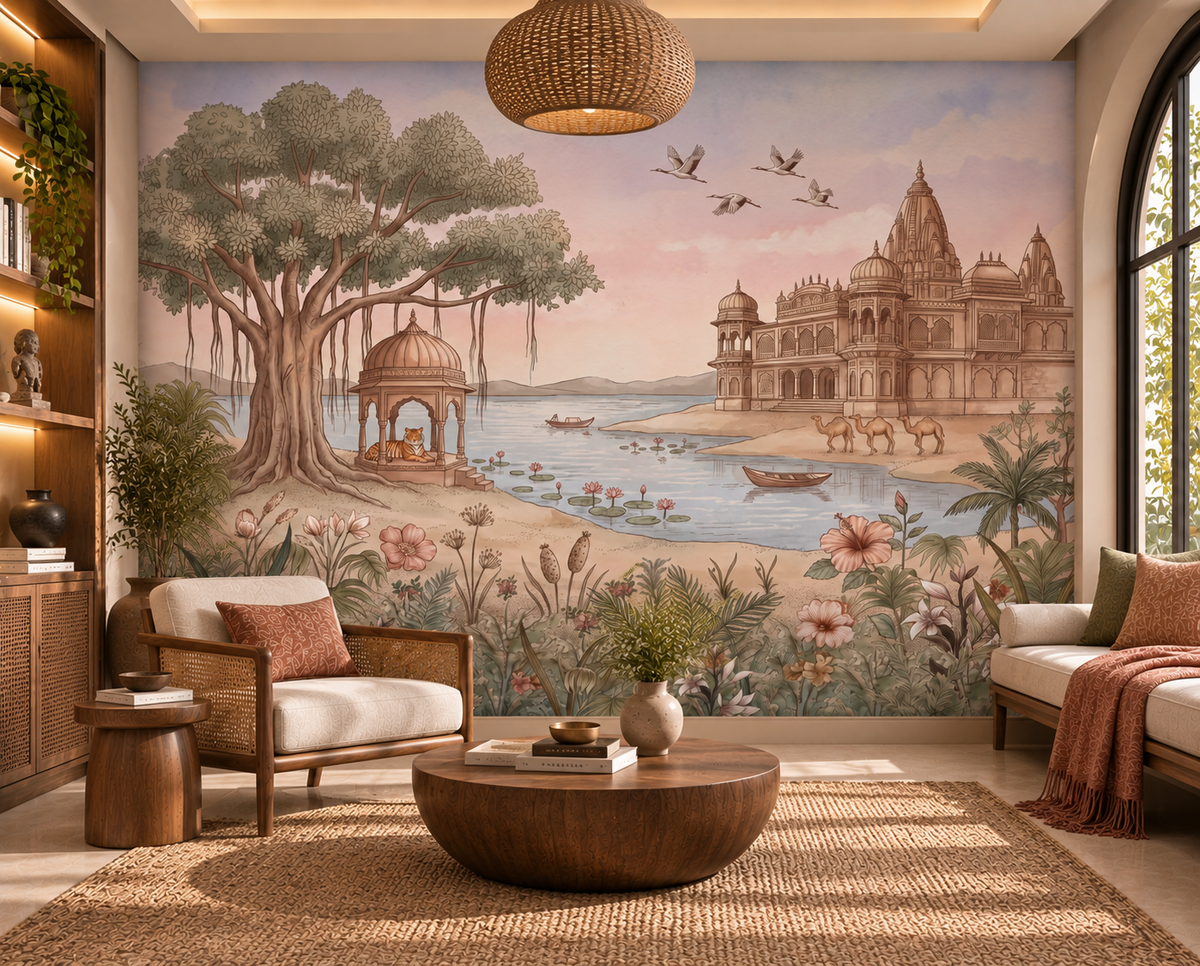 Pavitra Sarovar Wall Mural - RJM21
