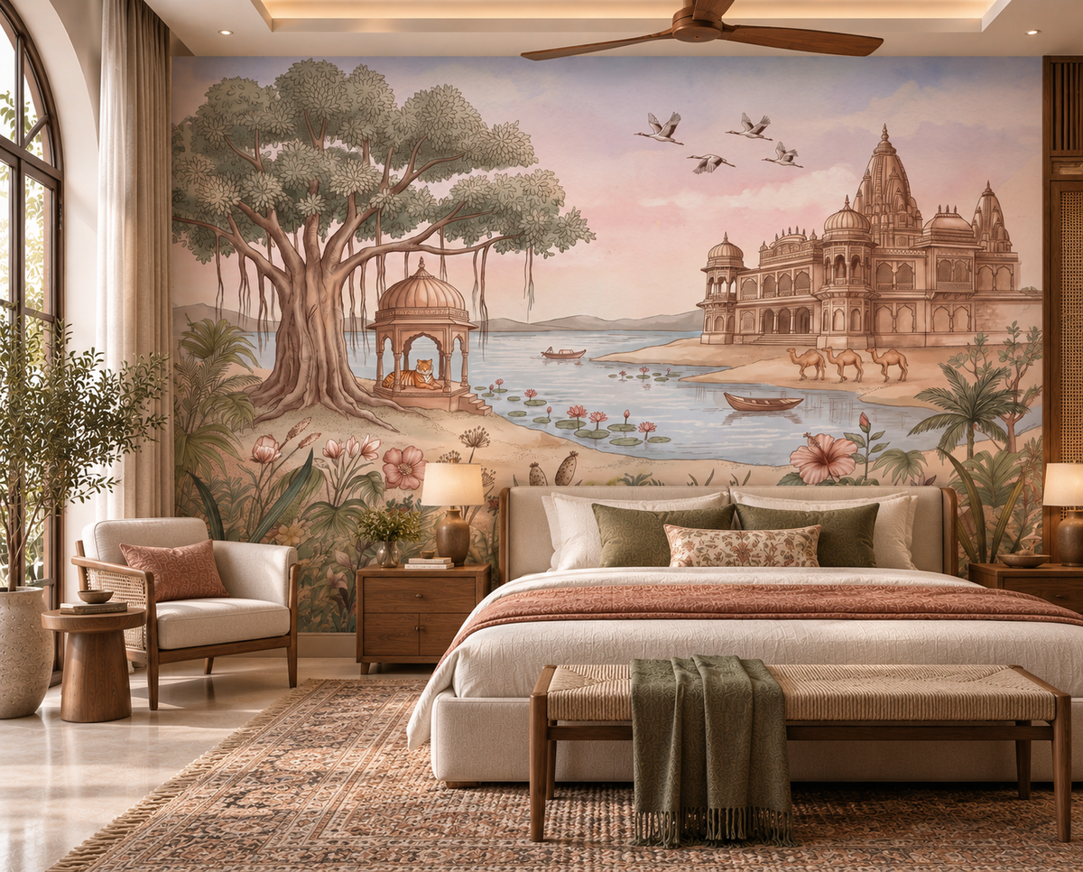 Pavitra Sarovar Wall Mural - RJM21