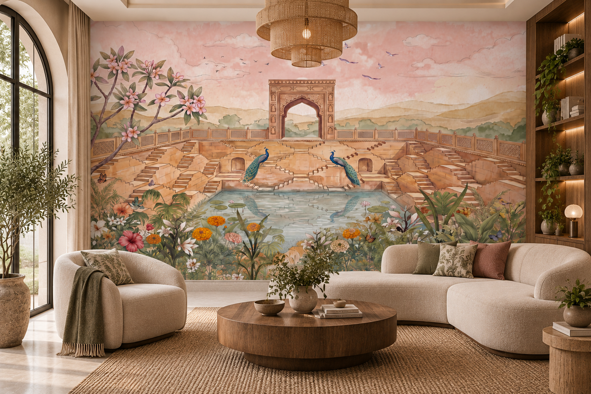 Stepwell Garden Wall Mural - RJM23