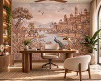 Rajputana River Palace Wall Mural - RJM25