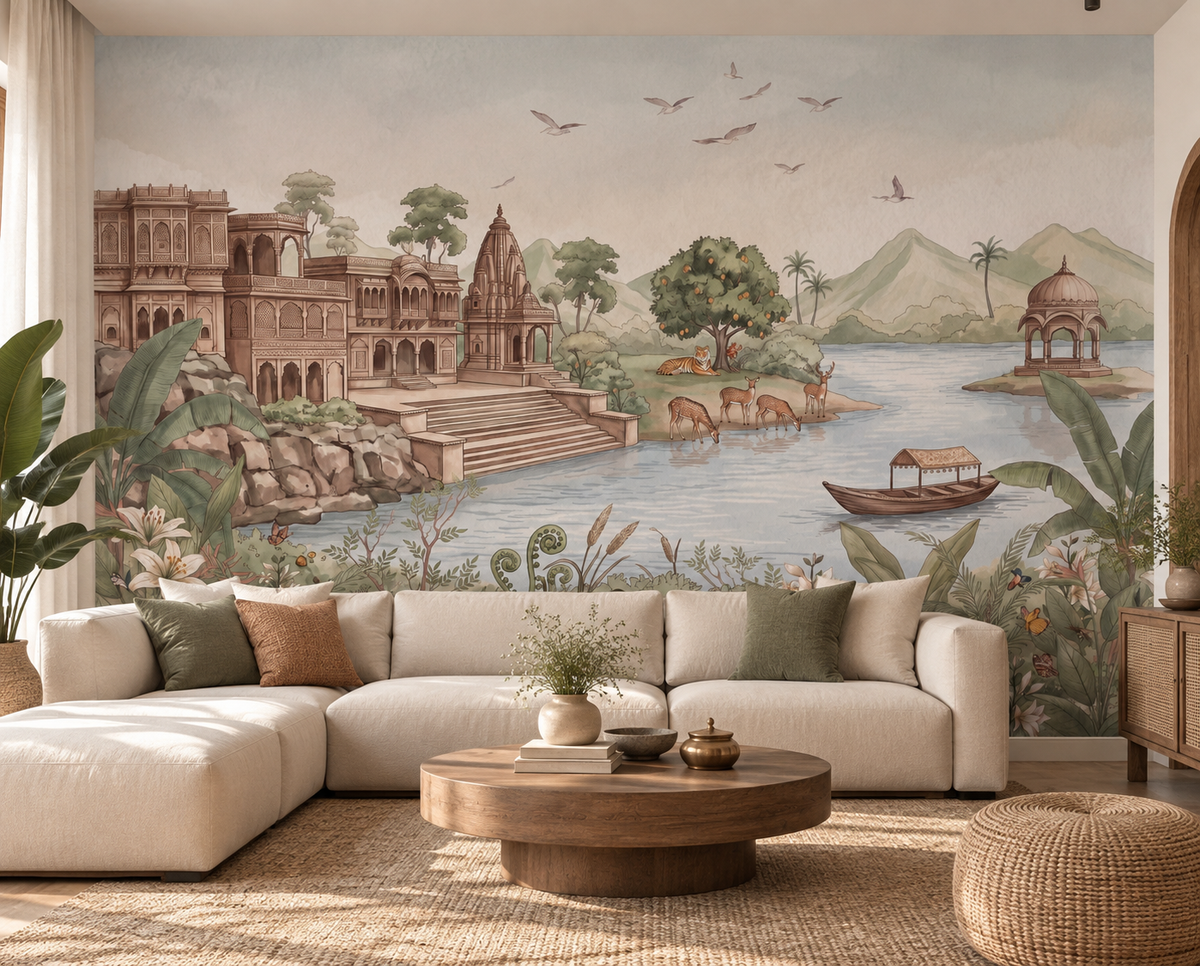 Haveli Ghat Wall Mural - RJM27