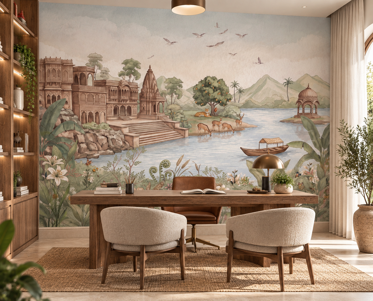 Haveli Ghat Wall Mural - RJM27
