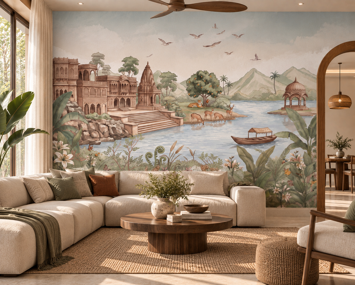Haveli Ghat Wall Mural - RJM27
