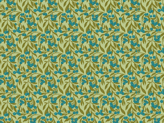 Autumn Berries Blue Wallpaper Murals