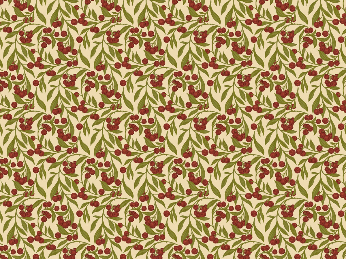 Autumn Berries Red Wallpaper Murals