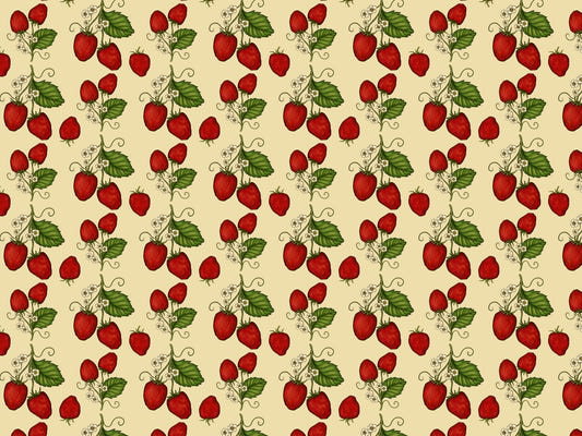 Red Trailing Strawberries Wallpaper
