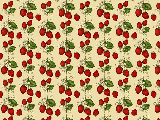 Red Trailing Strawberries Wallpaper