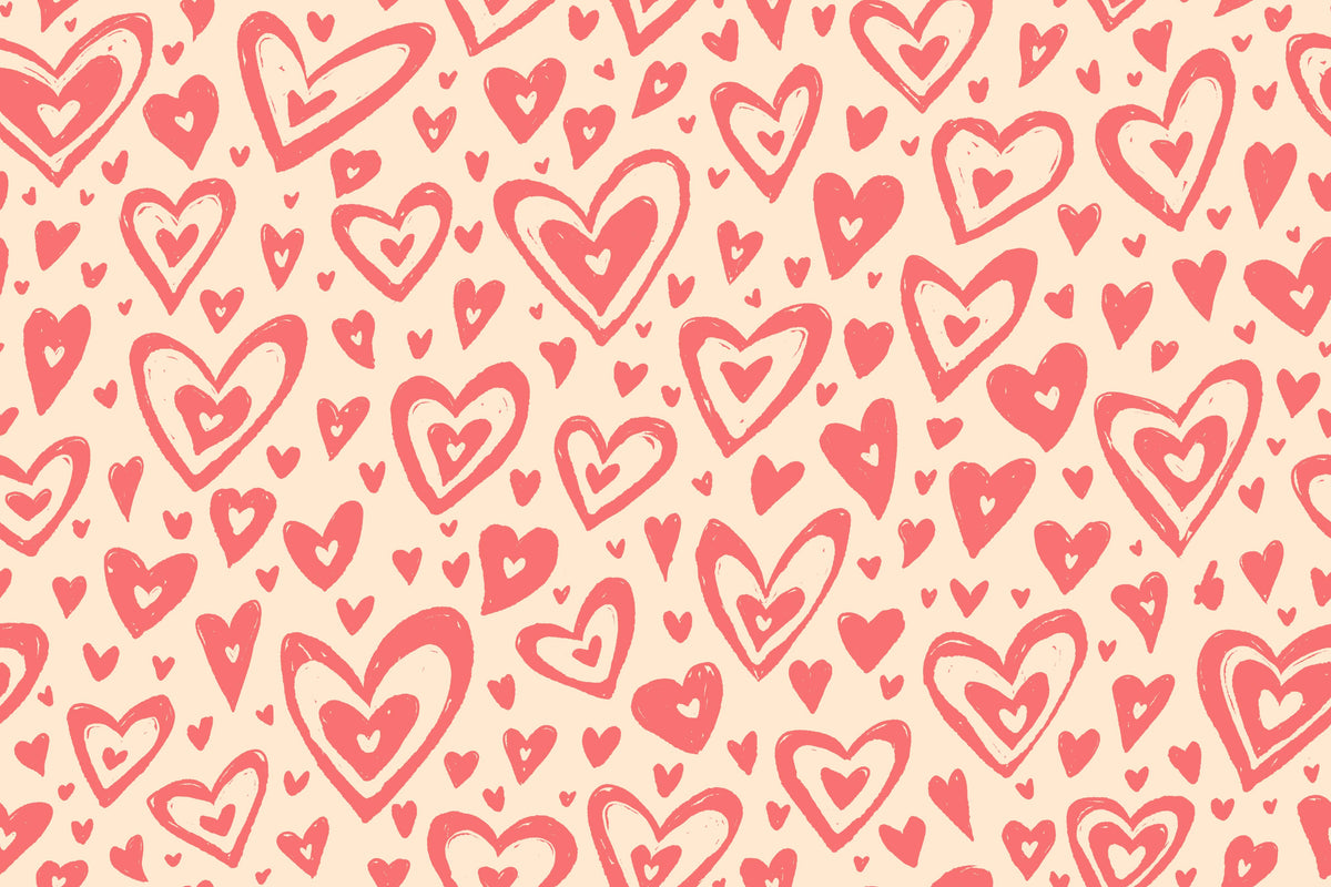 Pink Hearts Wallpaper Murals