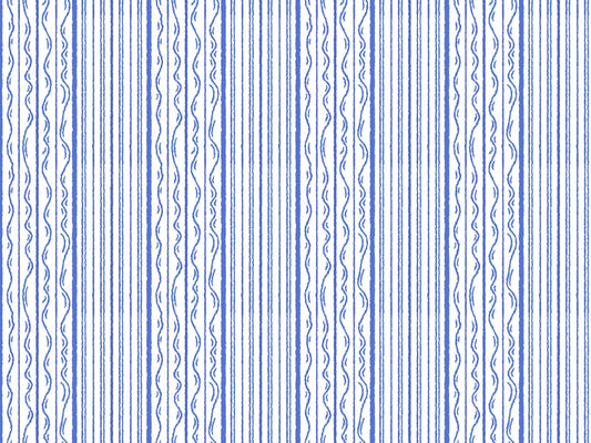 Classic Blue Stripes Wall Mural