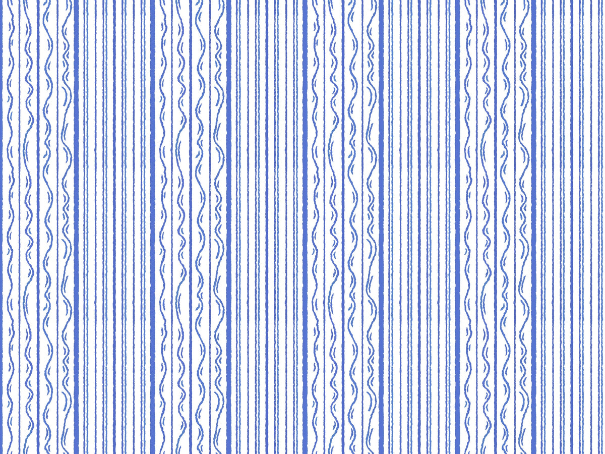 Classic Blue Stripes Wall Mural