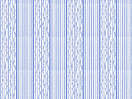 Classic Blue Stripes Wall Mural
