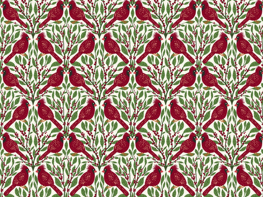 Burgundy Red Cardinals Wallpaper Murals