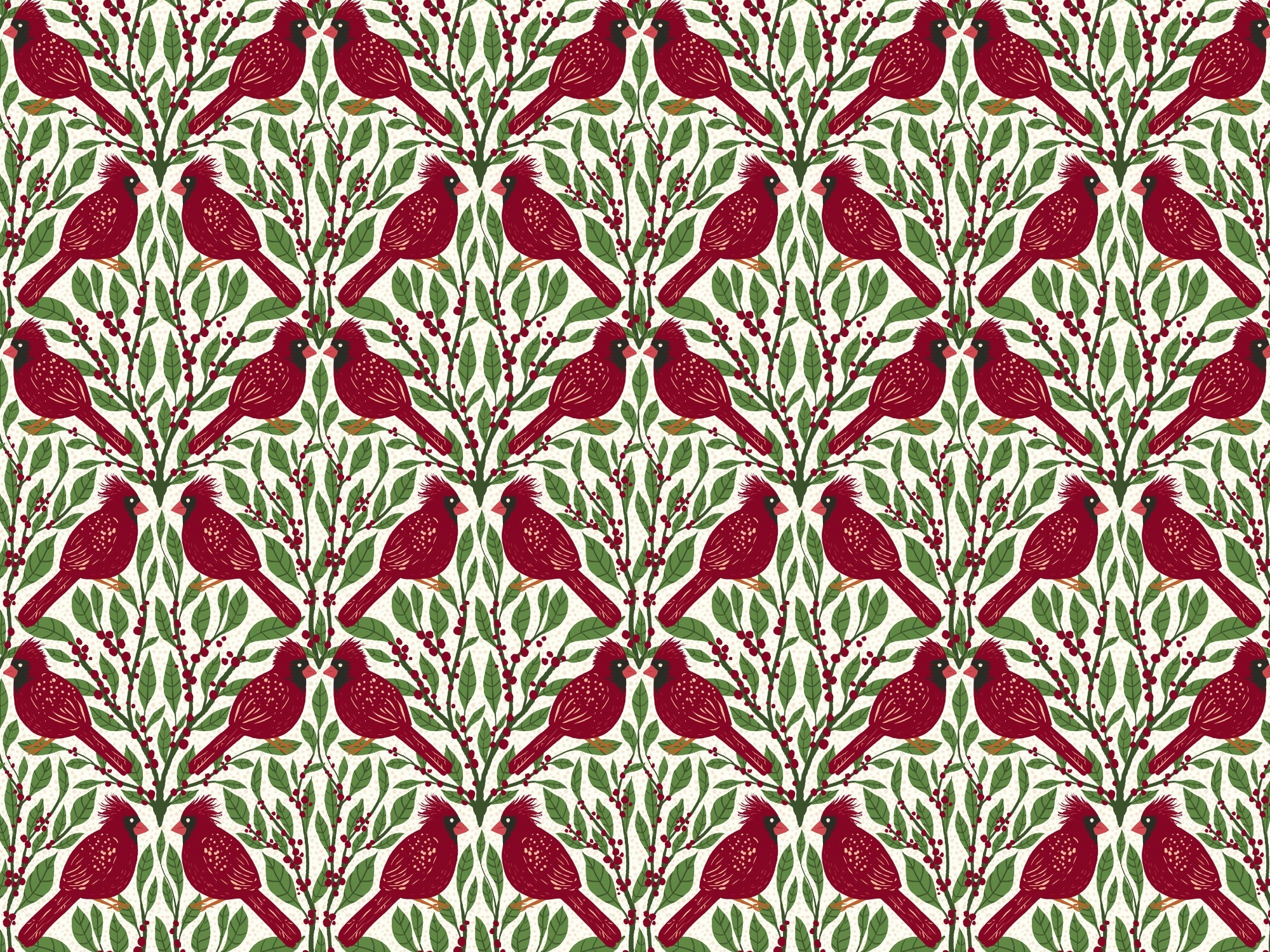 Burgundy Red Cardinals Wallpaper Murals