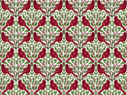 Burgundy Red Cardinals Wallpaper Murals
