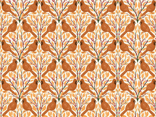 Yellow Cardinals Wallpaper Murals